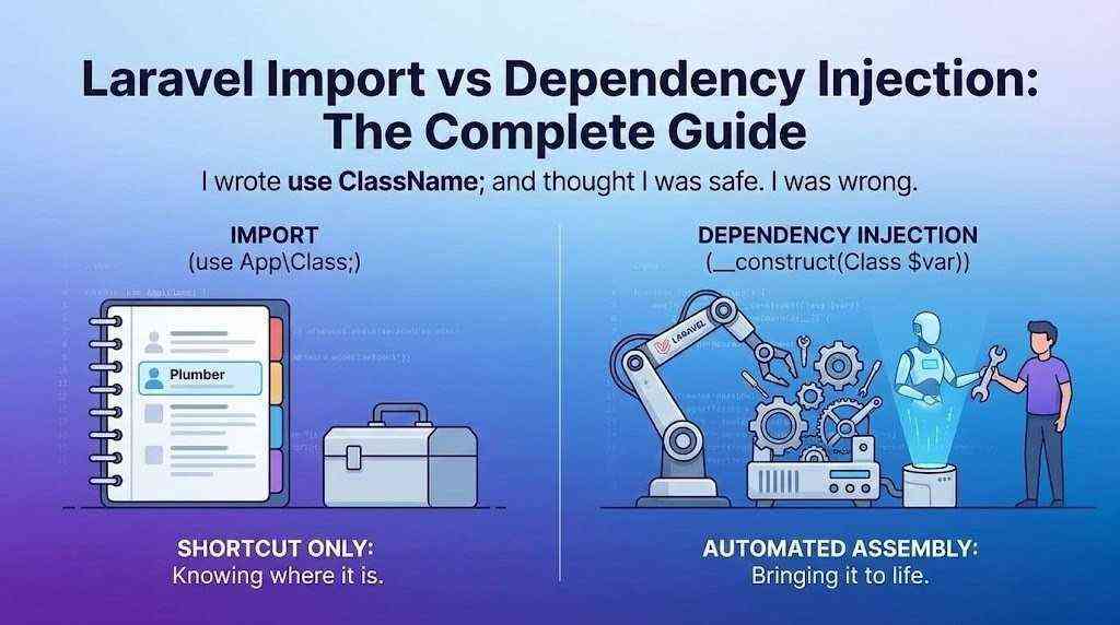 Laravel Import vs Dependency Injection: The Complete Guide